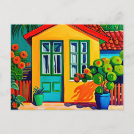 Cartes Pour Fêtes Annuelles Peinture lumineuse et vive de la maison