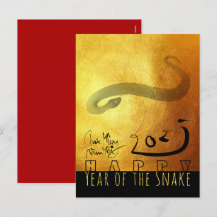 Cartes Pour Fêtes Annuelles Peinture originale Serpent Nouvel An Vietnamien 20