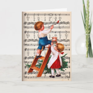 Cartes Pour Fêtes Annuelles Peinture pour enfants Musique de covoiturage