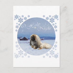 Cartes Pour Fêtes Annuelles Pékinois Ô nuit sainte