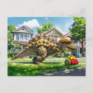 Cartes Pour Fêtes Annuelles Pelouse de moulin à dinosaure en banlieue