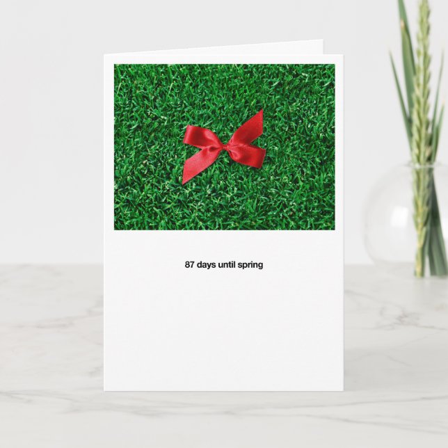 Cartes Pour Fêtes Annuelles Pelouse printanière (Devant)