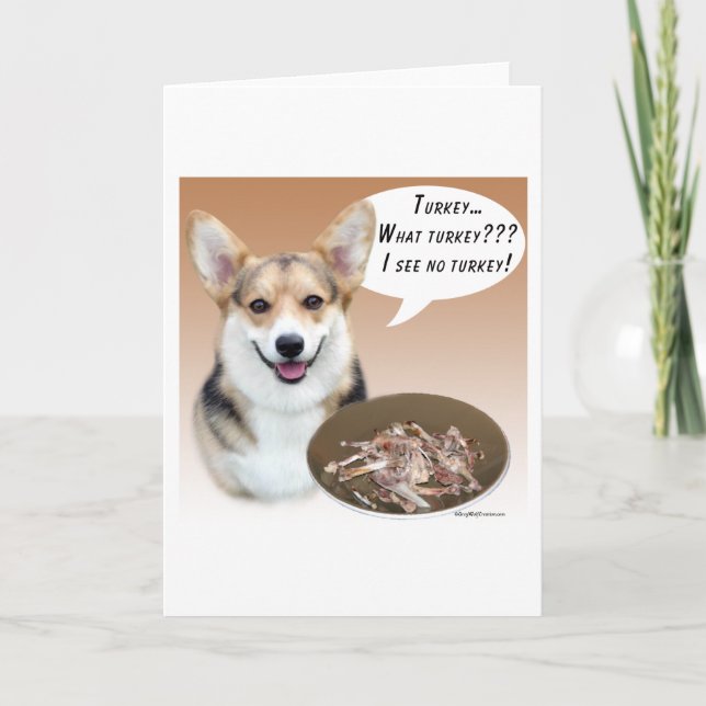 Cartes Pour Fêtes Annuelles Pembroke Welsh Corgi Turquie (Devant)