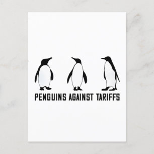 Cartes Pour Fêtes Annuelles Penguins contre les tarifs douaniers Anti Trump Ta