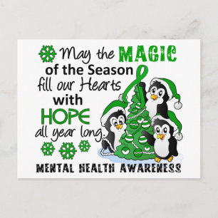 Cartes Pour Fêtes Annuelles Penguins de Noël Santé mentale