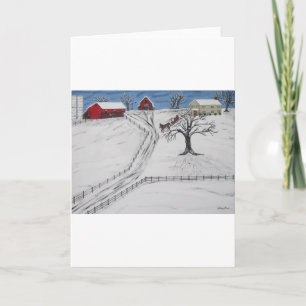 Cartes Pour Fêtes Annuelles Pennsylvania Sleigh Ride