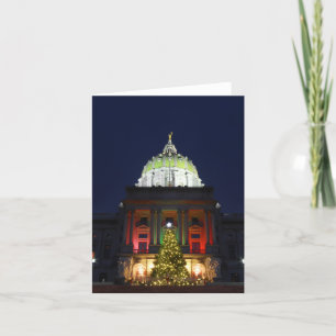 Cartes Pour Fêtes Annuelles Pennsylvania State Capitol Christmas Tree Lights