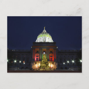 Cartes Pour Fêtes Annuelles Pennsylvania State Capitol Christmas Tree Lights