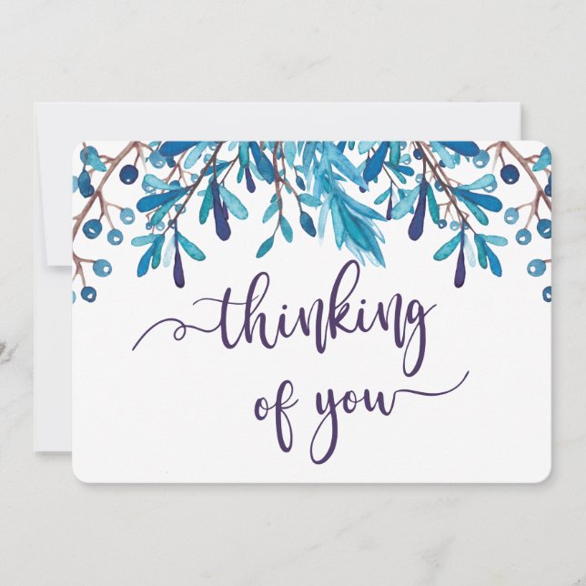 Cartes Pour Fêtes Annuelles pense à vous condoléances endeuillé perte aimé (Devant)