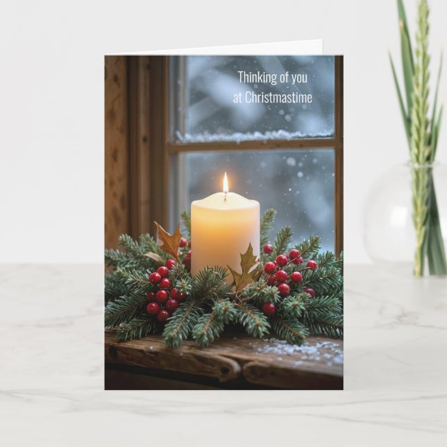 Cartes Pour Fêtes Annuelles Penser à Noël (Devant)
