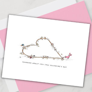 Cartes Pour Fêtes Annuelles Penser à propos de vous Valentine Holiday Card