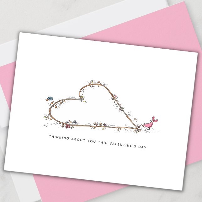 Cartes Pour Fêtes Annuelles Penser à propos de vous Valentine Holiday Card (Créateur téléchargé)