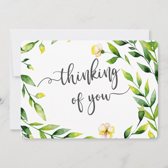 Cartes Pour Fêtes Annuelles penser à vous condoléances endeuillée perte aimée (Devant)