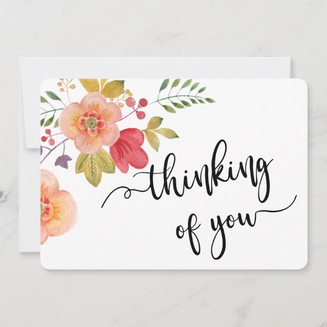 Cartes Pour Fêtes Annuelles penser à vous condoléances endeuillée perte aimée (Devant)