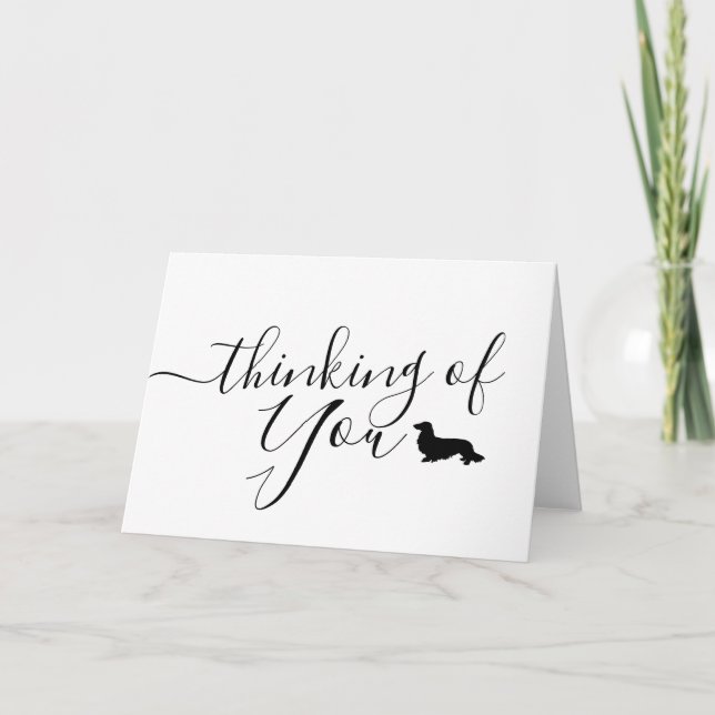 Cartes Pour Fêtes Annuelles Penser à vous Dachshund Greeting Note Card (Devant)