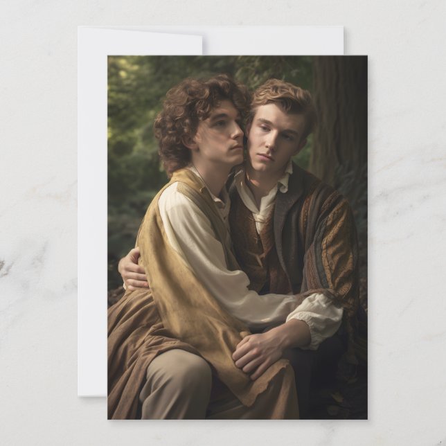 Cartes Pour Fêtes Annuelles Penser à vous deux hommes (Devant)