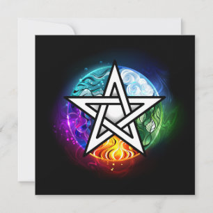 Cartes Pour Fêtes Annuelles pentagramme du Wiccan