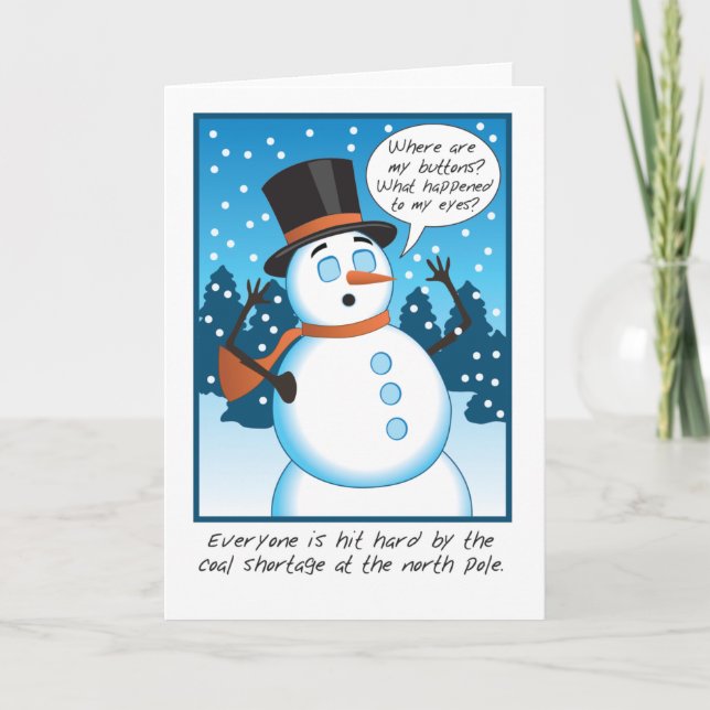 Cartes Pour Fêtes Annuelles Pénurie de charbon (Devant)