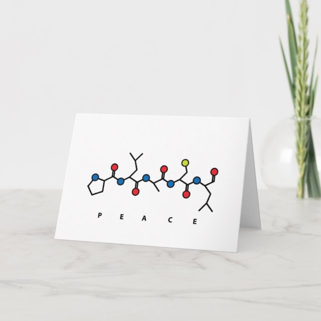 Cartes Pour Fêtes Annuelles peptide PEACE (Devant)