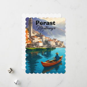 Cartes Pour Fêtes Annuelles Perast Montenegro Impression de voyage, Perast Mon