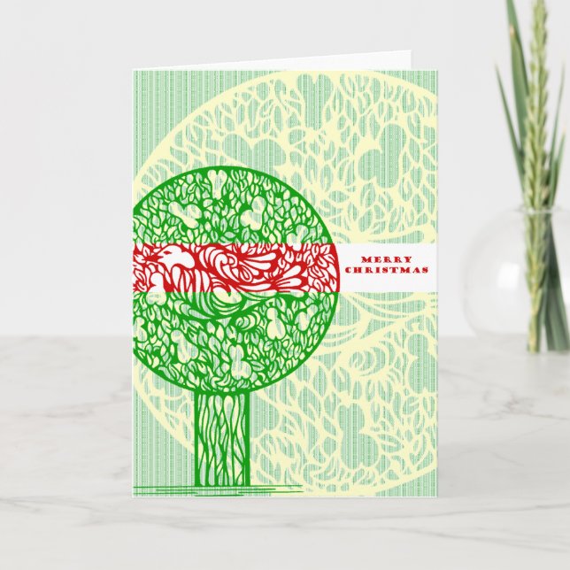 Cartes Pour Fêtes Annuelles Perdrix dans un poirier (Devant)