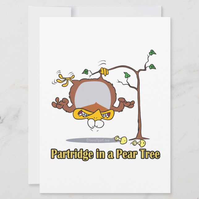 Cartes Pour Fêtes Annuelles perdrix dans un poirier 1er premier jour Noël (Devant)