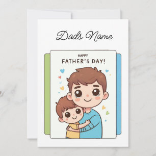 Cartes Pour Fêtes Annuelles Père Et Fils Personnalisés