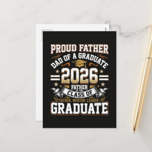 Cartes Pour Fêtes Annuelles Père fier de la promotion 2026 diplômé
