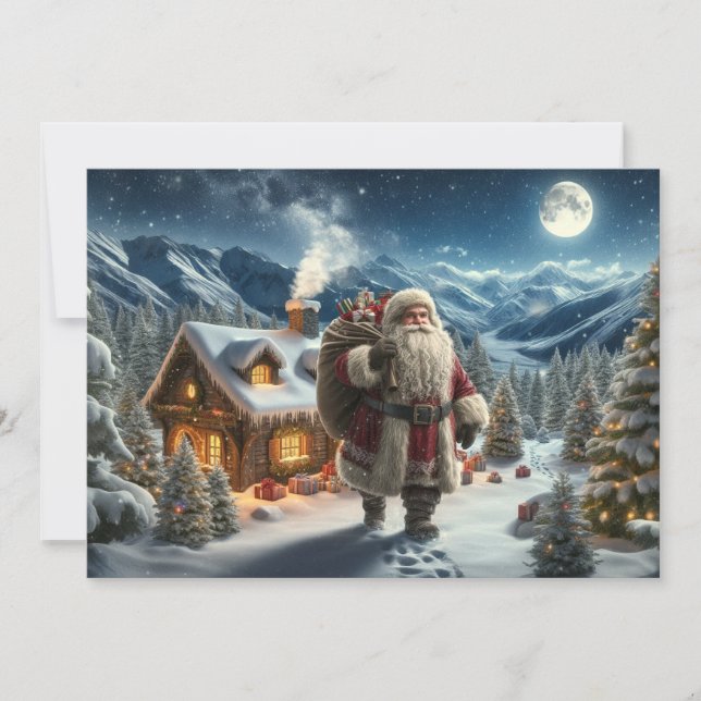 Cartes Pour Fêtes Annuelles Père Noël (Devant)