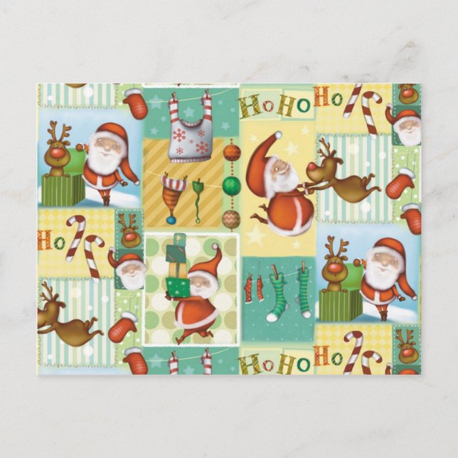 Cartes Pour Fêtes Annuelles Père Noël (Devant)