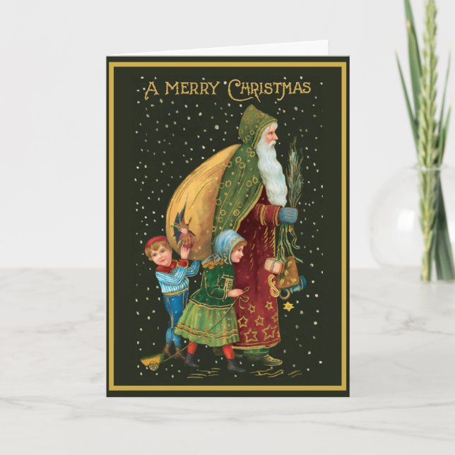 Cartes Pour Fêtes Annuelles Père Noël (Devant)