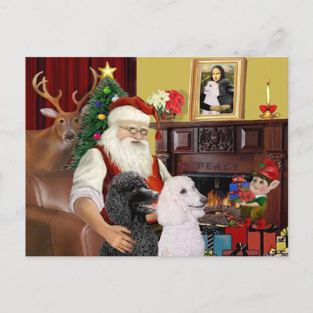 Cartes Pour Fêtes Annuelles Père Noël 2 canicules standard (Devant)