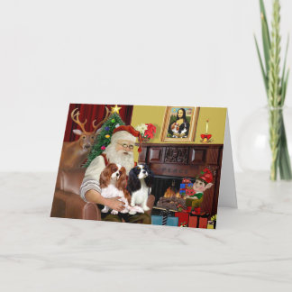 Cartes Pour Fêtes Annuelles Père Noël 2 Rois Cavalier Charles