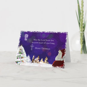 Cartes Pour Fêtes Annuelles père Noël à la Nativité