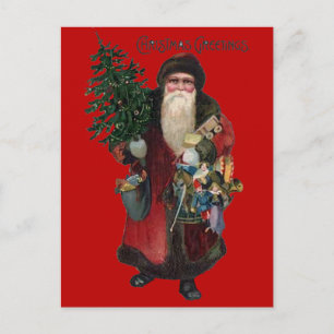 Cartes Pour Fêtes Annuelles Père Noël à l'ancienne