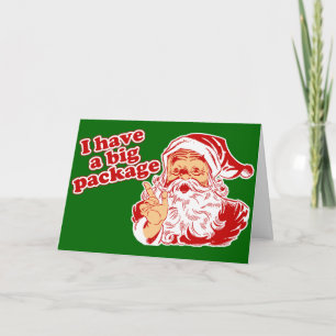 Cartes Pour Fêtes Annuelles père Noël A Un Gros Paquet