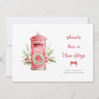 CARTES POUR FÊTES ANNUELLES PÈRE NOËL A UN NOUVEAU ARRÊT | DÉMÉNAGEMENT