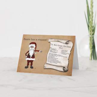 Cartes Pour Fêtes Annuelles Père Noël a une demande !