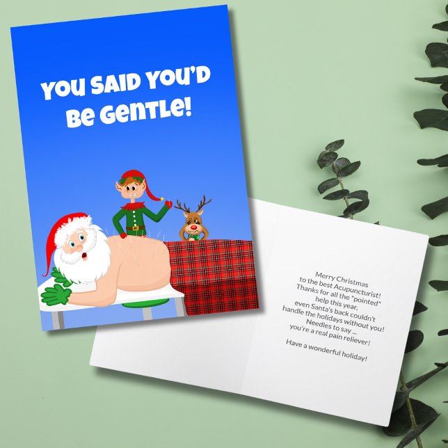 Cartes Pour Fêtes Annuelles Père Noël Acupuncture Rendez-vous Noël (Créateur téléchargé)