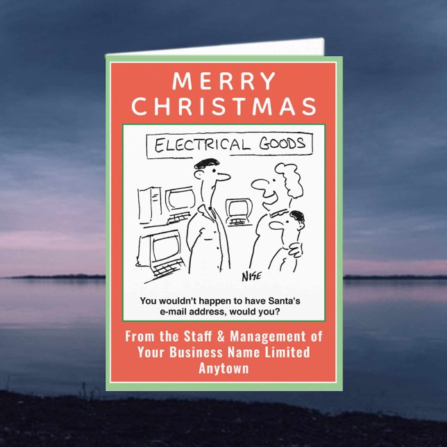 Cartes Pour Fêtes Annuelles Père Noël Adresse e-mail Funny Retail Christmas (Créateur téléchargé)