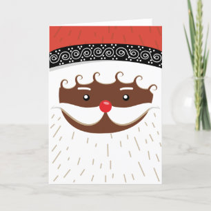 Cartes Pour Fêtes Annuelles père Noël afro-américain