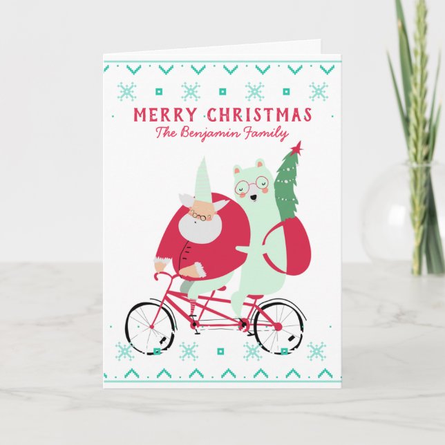 Cartes Pour Fêtes Annuelles Père Noël amusant Joyeux Noël Humoristique Personn (Devant)