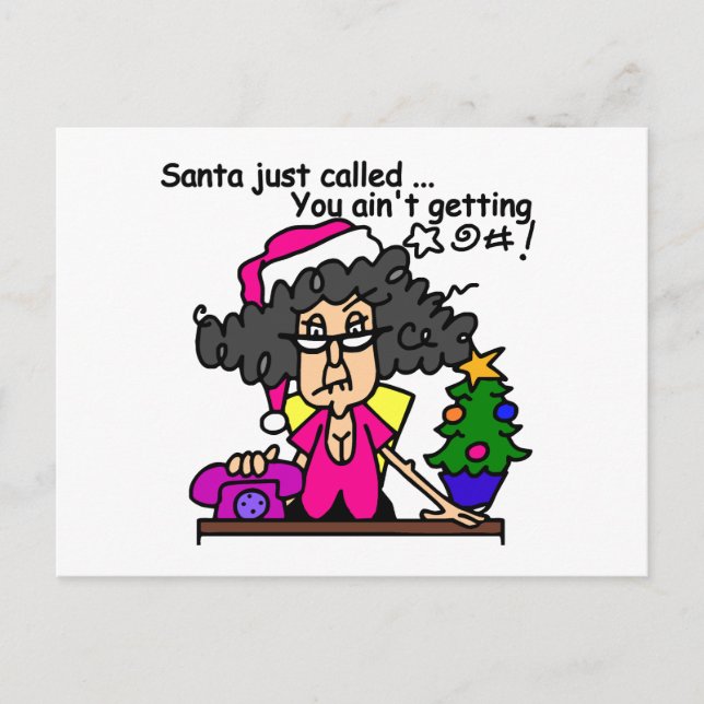 Cartes Pour Fêtes Annuelles Père Noël appelée (Devant)