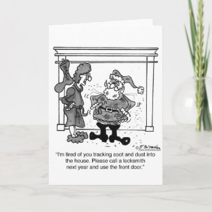 Cartes Pour Fêtes Annuelles père Noël, appelez un serrurier