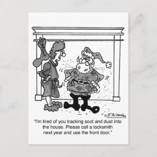 Cartes Pour Fêtes Annuelles père Noël, appelez un serrurier