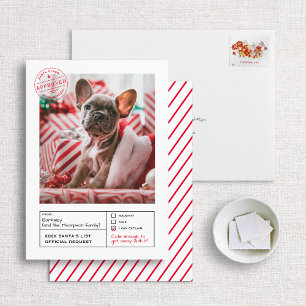 Cartes Pour Fêtes Annuelles Père Noël Approuvée Naughty ou Nice