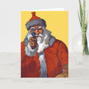 Cartes Pour Fêtes Annuelles Père Noël  Armée
