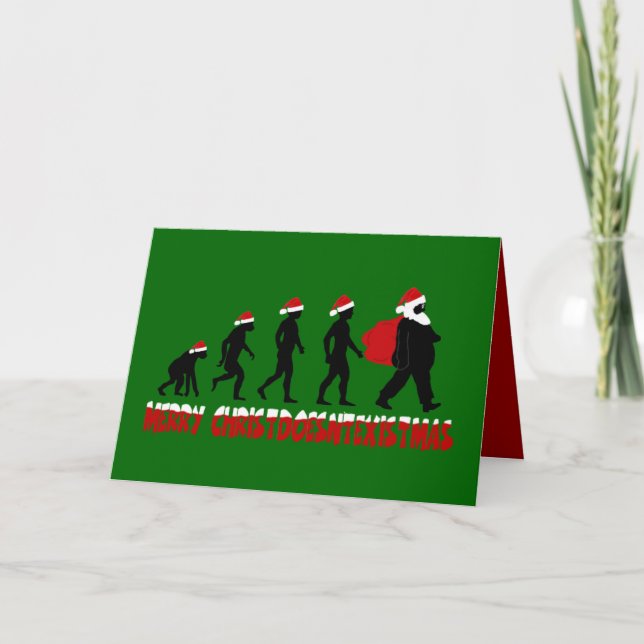 Cartes Pour Fêtes Annuelles Père Noël athée (Devant)