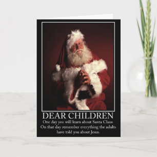 Cartes Pour Fêtes Annuelles Père Noël athée drôle