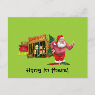 Cartes Pour Fêtes Annuelles Père Noël avec elfes à louer
